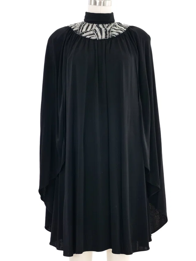 2014 Saint Laurent Embellished Cape Dress from Arcade Vintage