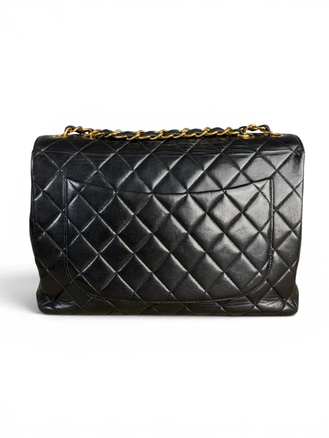 Chanel Vintage Black Lambskin Jumbo Classic in Black Lambskin from Season 2 Consign, photo 3 of 10