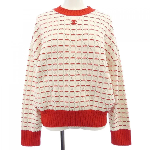 Chanel Knit Sweater White in White from The Reluxe