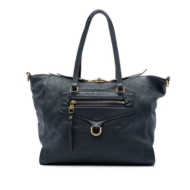 Blue Louis Vuitton Monogram Empreinte Lumineuse PM Satchel in Blue Leather from Designer Revival