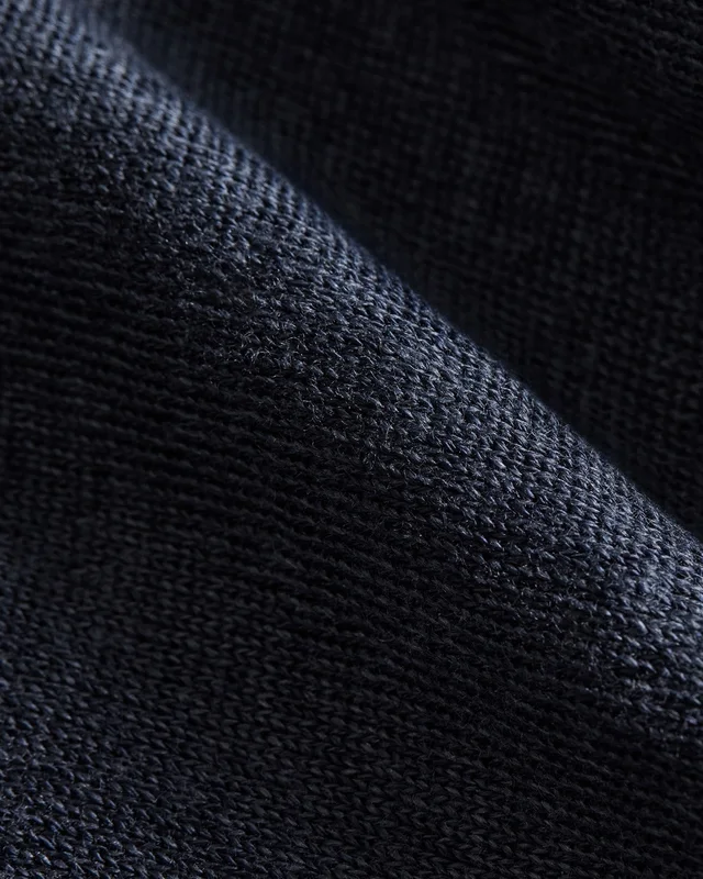 Theory Sheer Polo Shirt in Linen Knit in NOCTURNE NAVY 77% Linen, 23% Viscose; Exclusive Of Elastic, photo 14 of 14 from Theory