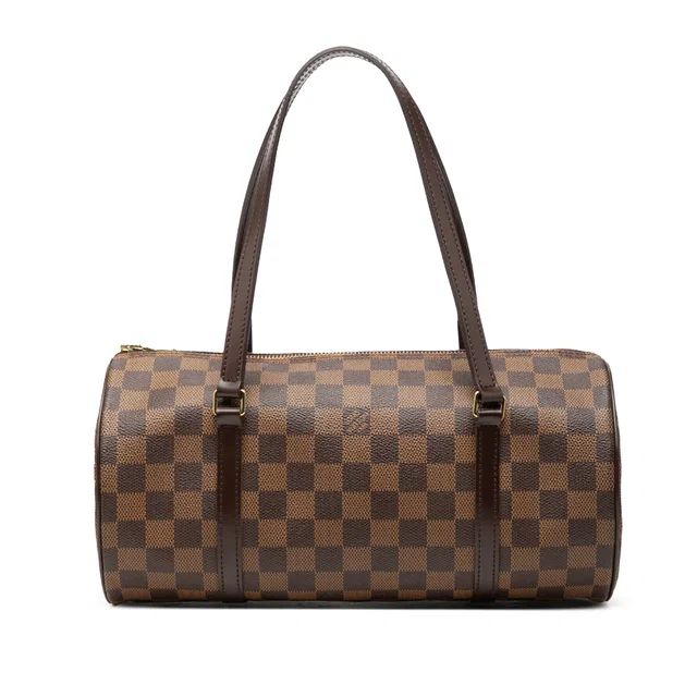 Brown Louis Vuitton Damier Ebene Papillon 30 Handbag in Brown Canvas from Designer Revival