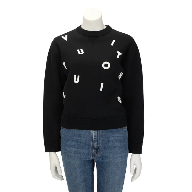 Louis Vuitton Cotton Spellout Sweater S in Black from Blue Spinach