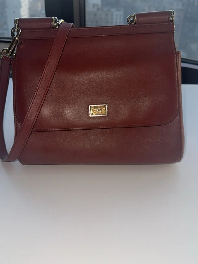 Dolce & Gabbana Burgundy Leather Satchel in red Leather from Poshmark