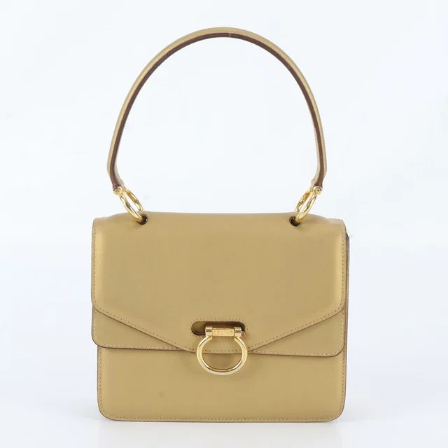 Celine Vintage Leather Handbag Gold in Gold Leather from The Reluxe