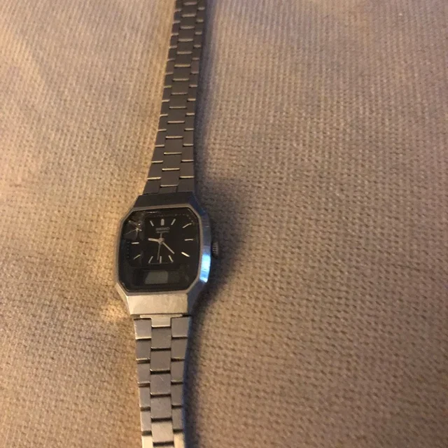 Seiko Vintage Analog-Digital Wristwatch - $50 Or $35 W/Offer in black|silver|gray from Poshmark