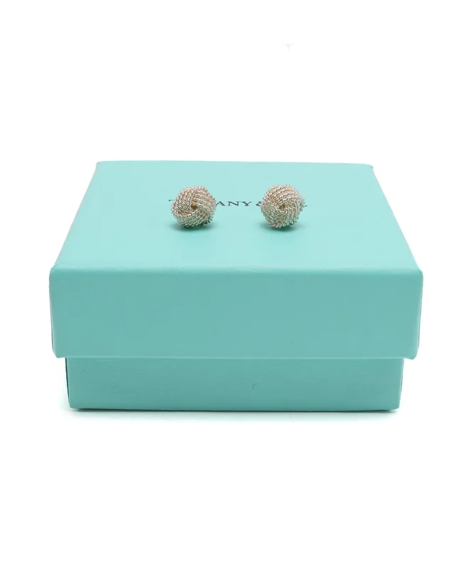 Tiffany & Co. Twist Knot Silver Earrings in Silver from A Retro Tale, photo 2 of 2