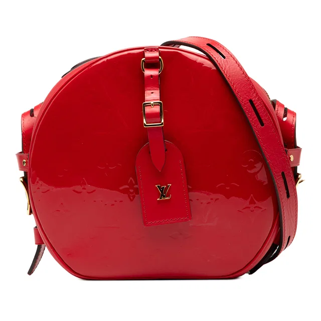 Red Louis Vuitton Monogram Vernis Boite Chapeau Souple PM Crossbody Bag in Red Leather from Designer Revival