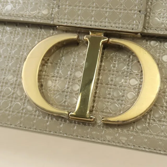 Dior 30 Montaigne Chain Flap Micro Cannage Metallic Calfskin in Calfskin from Her-Age, photo 13 of 48