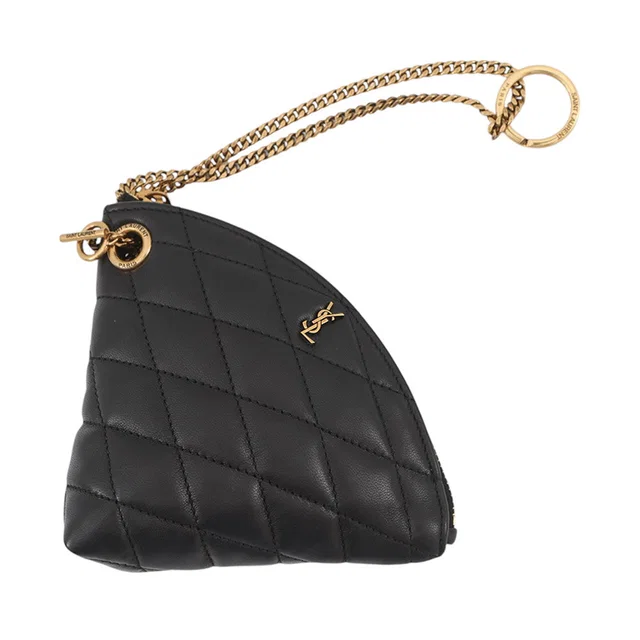 Saint Laurent Sado Coin Purse Black802198 Lambskin in Lambskin from GALLERY RARE
