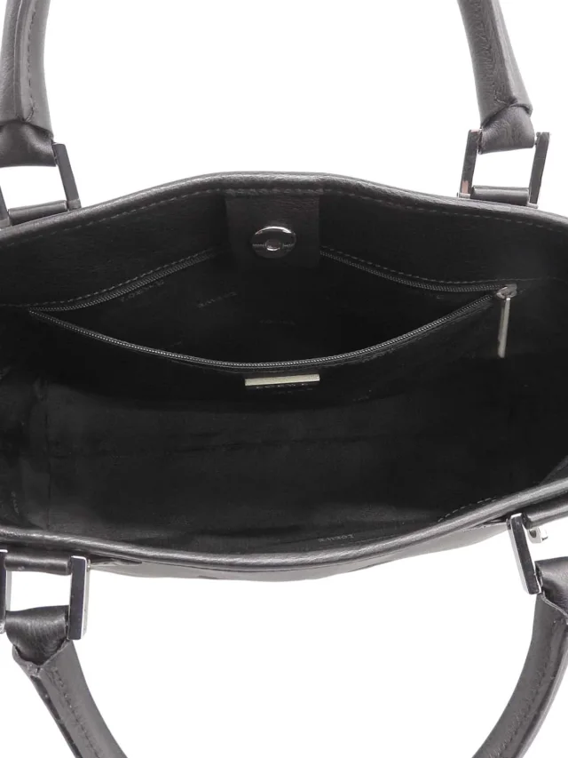 Loewe Anagram Embossed Frost Tote Bag Black from VINTAGE QOO TOKYO, photo 5 of 10