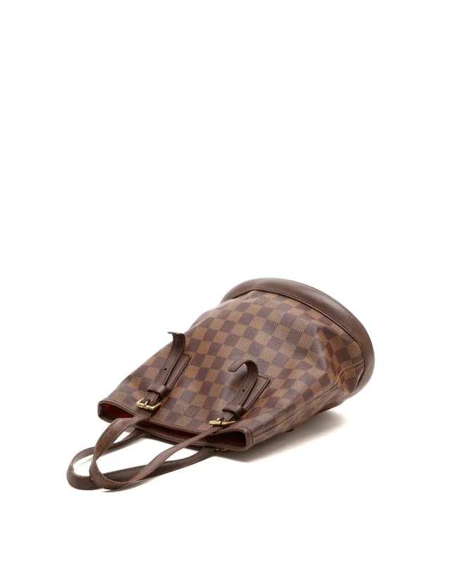 Louis Vuitton Damier Ebene Marais Bucket Bag in Brown Canvas from A Retro Tale, photo 4 of 10