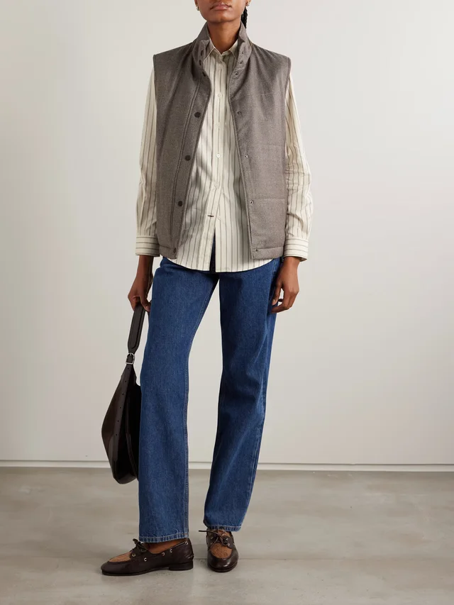 PURDEY Striped cotton and silk-blend shirt in White, photo 2 of 2 from NET-A-PORTER (Canada)