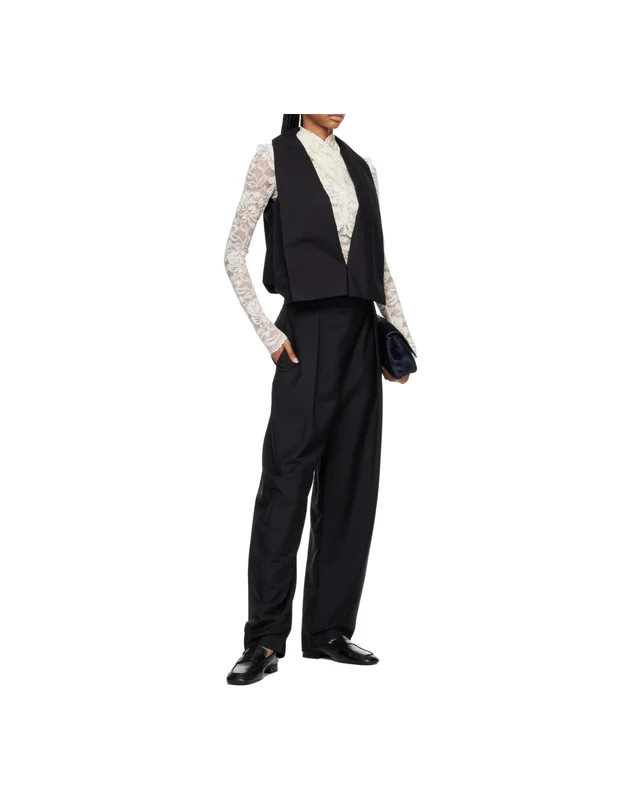 Róhe pleated satin-waistband trousers, photo 5 of 5 from SENSER