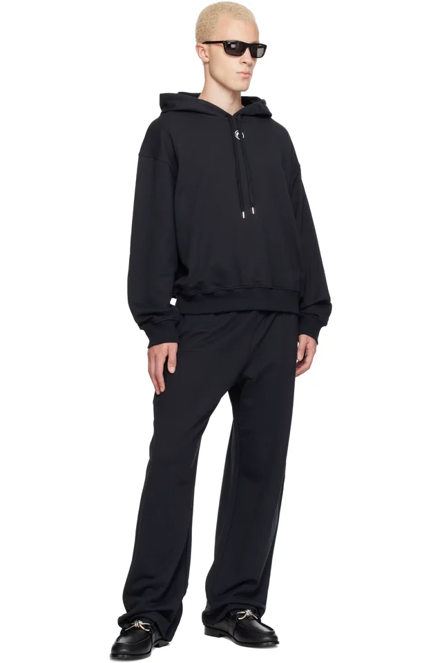 Marine Serre Black Moon Logo Sweatpants, photo 4 of 4 from SSENSE