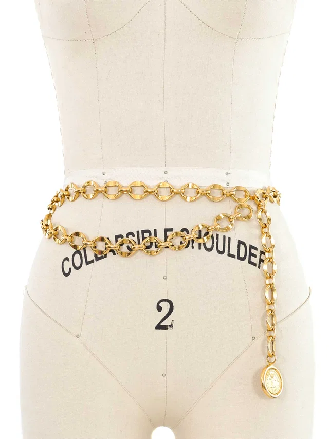 Chanel Coin Charm Swag Chain Belt from Arcade Vintage