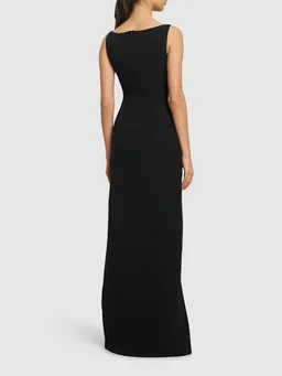 David Koma Long dress with V neckline in 50% Viscose, 47% Acetate, 3% Elastane, photo 3 of 5 from LUISAVIAROMA