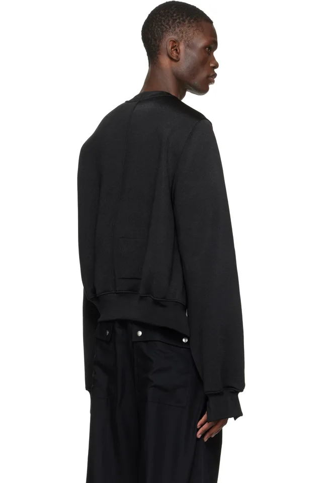 Rick Owens Black Temple Vega Sweatshirt, photo 3 of 3 from SSENSE