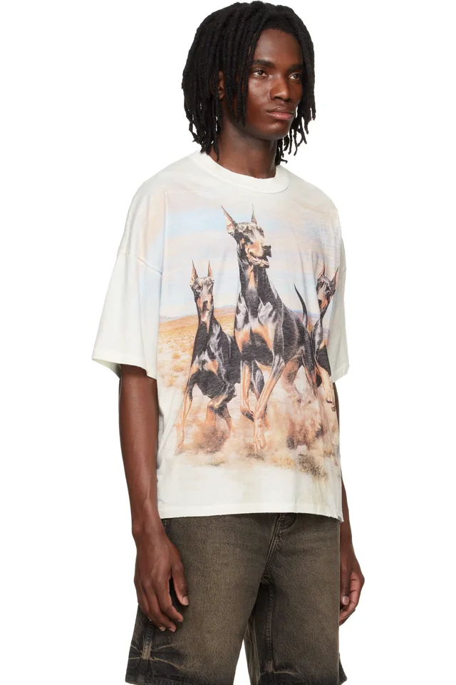 Represent Off-White Western Dobermans T-shirt, photo 2 of 4 from SSENSE