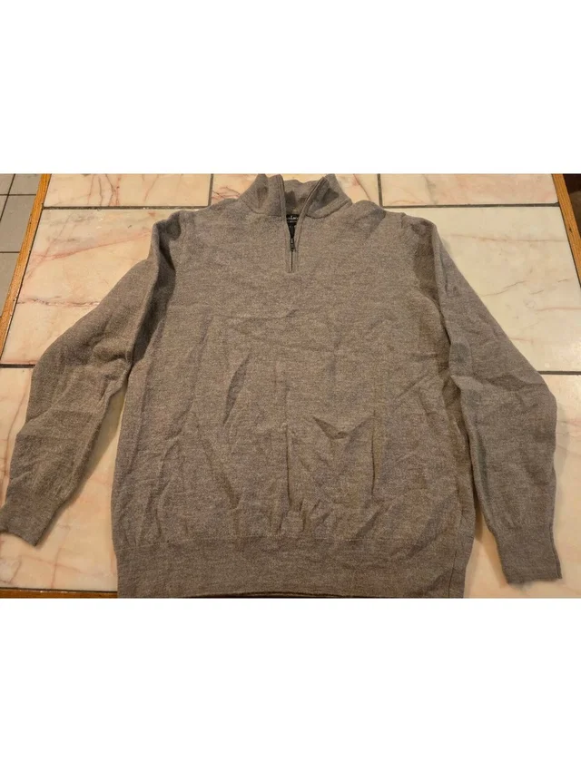 Christian Lacroix 100% Extrafine Merino Wool Quarter-Zip Sweater in neutral|brown Wool from Poshmark