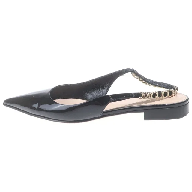 Gucci Signoria Slingback Flat Ballet Shoes Black in Black from The Reluxe