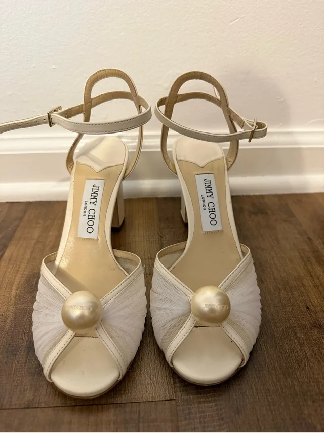 Jimmy Choo Sacaria 85 High Block Heel Sandals Size 7.5 from Poshmark