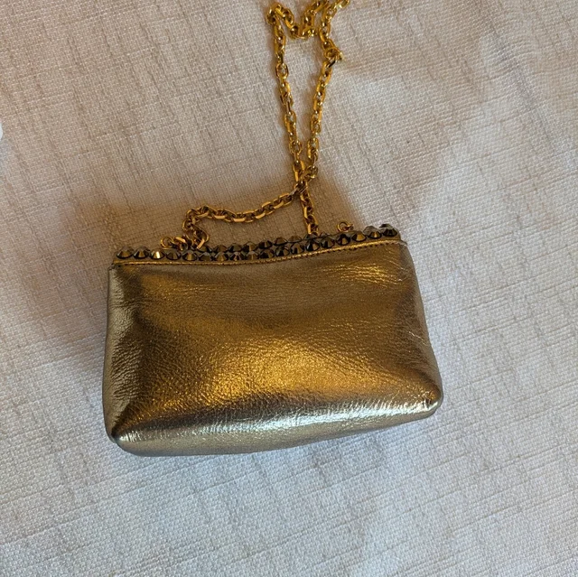 Judith Leiber Stunning Gold Crystal And Leather Evening Bag in gold Leather from Poshmark, photo 8 of 9
