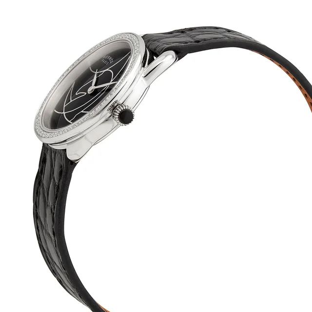 Hermes Arceau Cavales Quartz Black Dial Ladies Watch 045726WW00, photo 2 of 3 from Jomashop