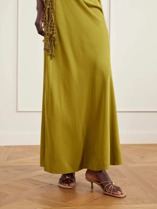 SIMKHAI Amaya embellished suede sandals in Beige, photo 2 of 2 from NET-A-PORTER (Canada)