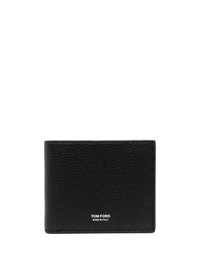 Tom Ford Bi-Fold Calf Leather Wallet — Black in Black Calfskin from HEWI