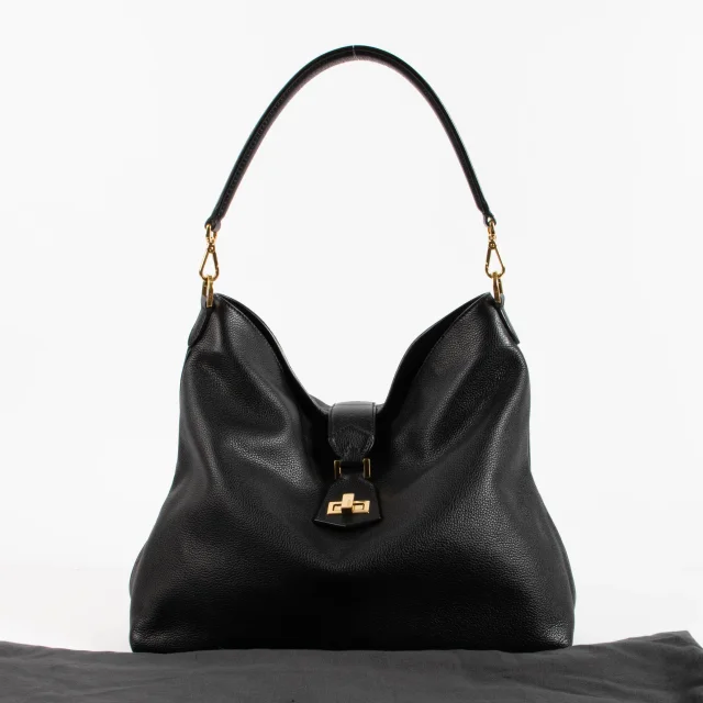 Fendi Turnlock Hobo bag in Black Leather from Labellov, photo 2 of 5