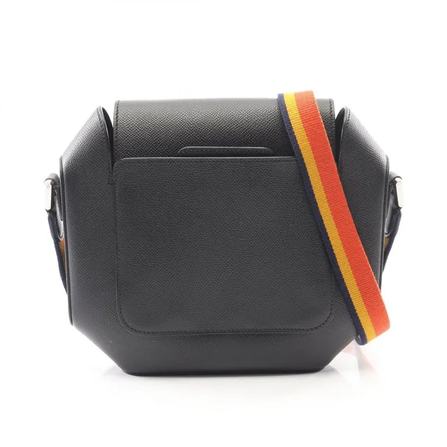 Hermès Shoulder Bag Octagon Black Leather in Black Leather from The Reluxe