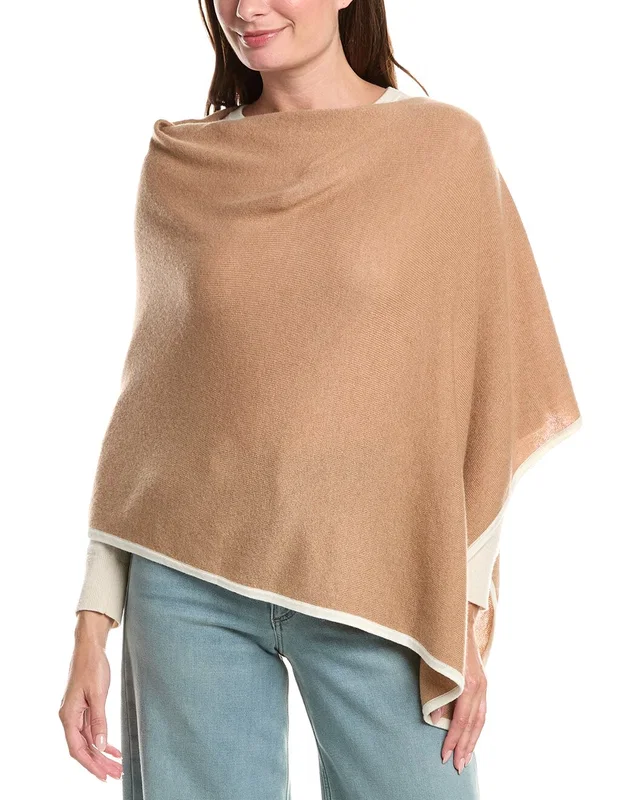 Sofia Cashmere sofiacashmere Tipped Cashmere-Blend Poncho, image 1 of 1 from Rue La La