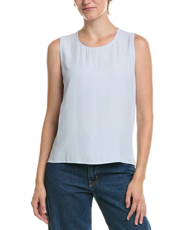 EILEEN FISHER Round Neck Silk Shell, image 1 of 1 from Rue La La