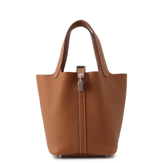 Hermès Picotin Lock Gold Taurillon Clemence Size PM in Gold Clemence leather from GALLERY RARE
