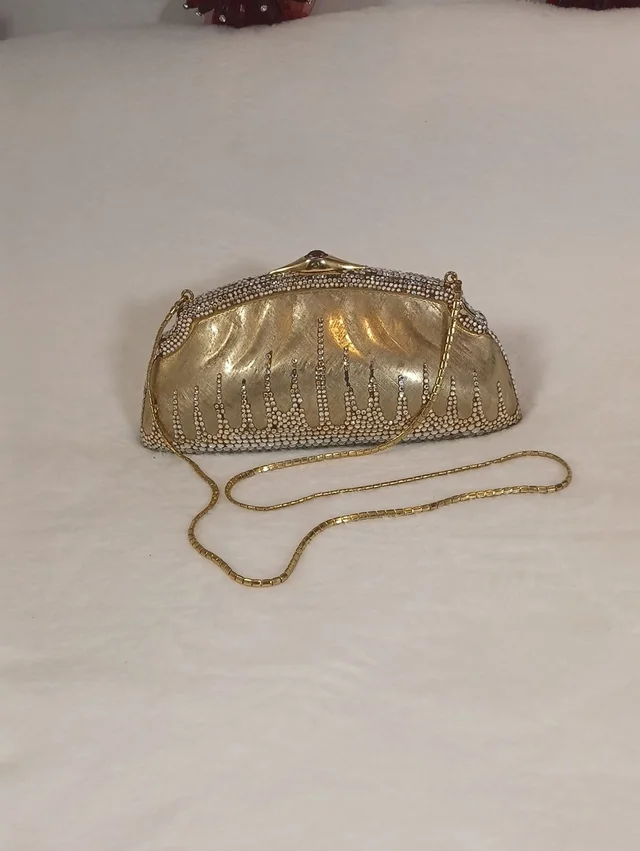 Judith Leiber Vintage Chatelaine Minaudiere Clutch/Crossbody Purse in gold from Poshmark