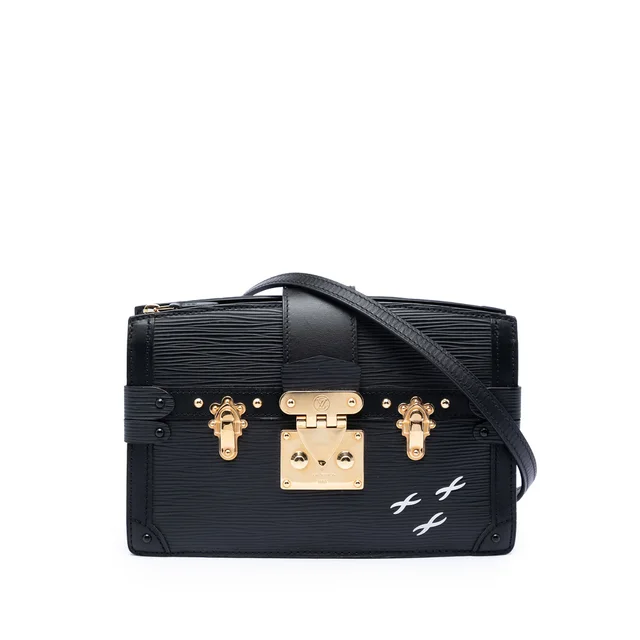 Black Louis Vuitton Epi Trunk Clutch Crossbody Bag in Black Leather from Designer Revival