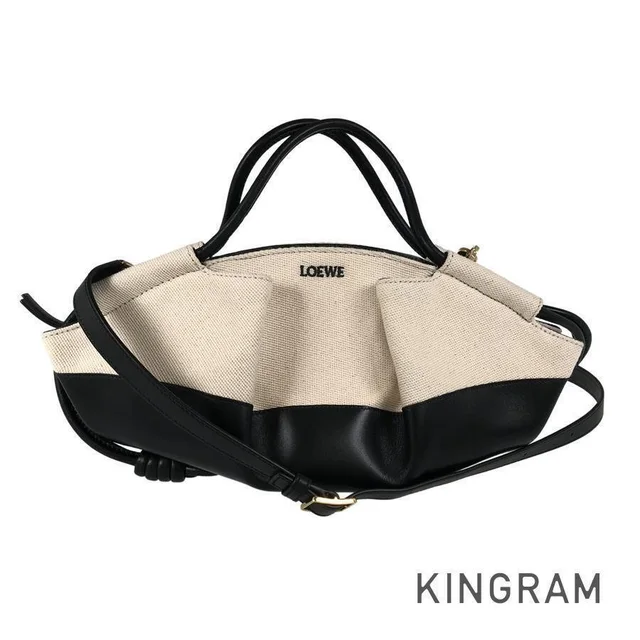 Loewe Paseo Canvas Leather Tote Bag Black Beige in black Canvas from Poshmark