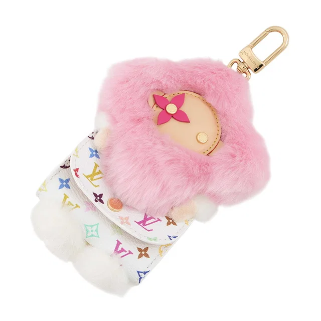 Louis Vuitton x TM Bag Charm・Vivienne Cador Pink/MulticolorM03727 Monogram・Multicolor Fur in Pink from GALLERY RARE