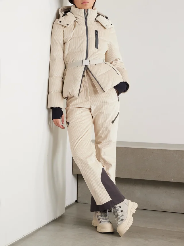 BRUNELLO CUCINELLI Padded cotton-corduroy flared ski pants in Beige, photo 2 of 2 from NET-A-PORTER (Canada)