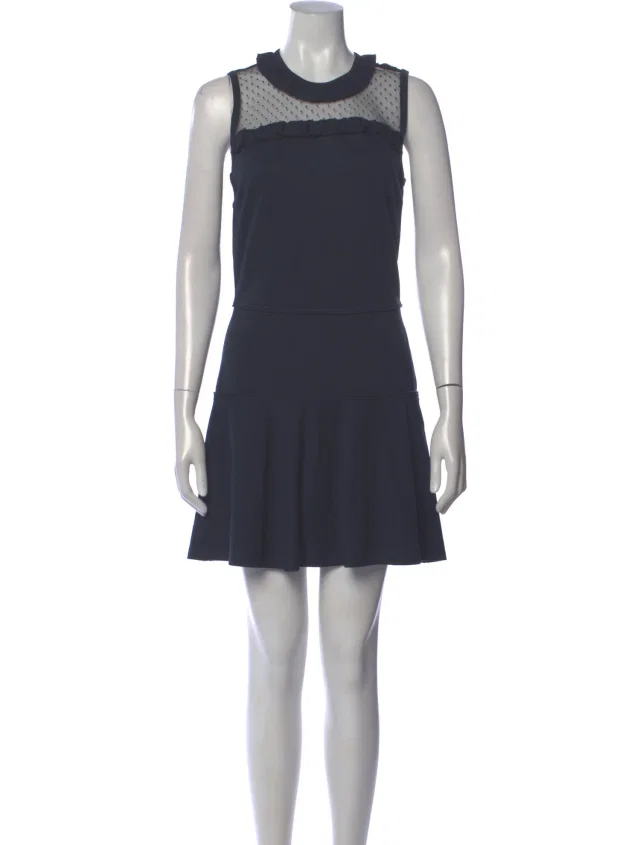 REDValentino Crew Neck Mini Dress in blue from The RealReal