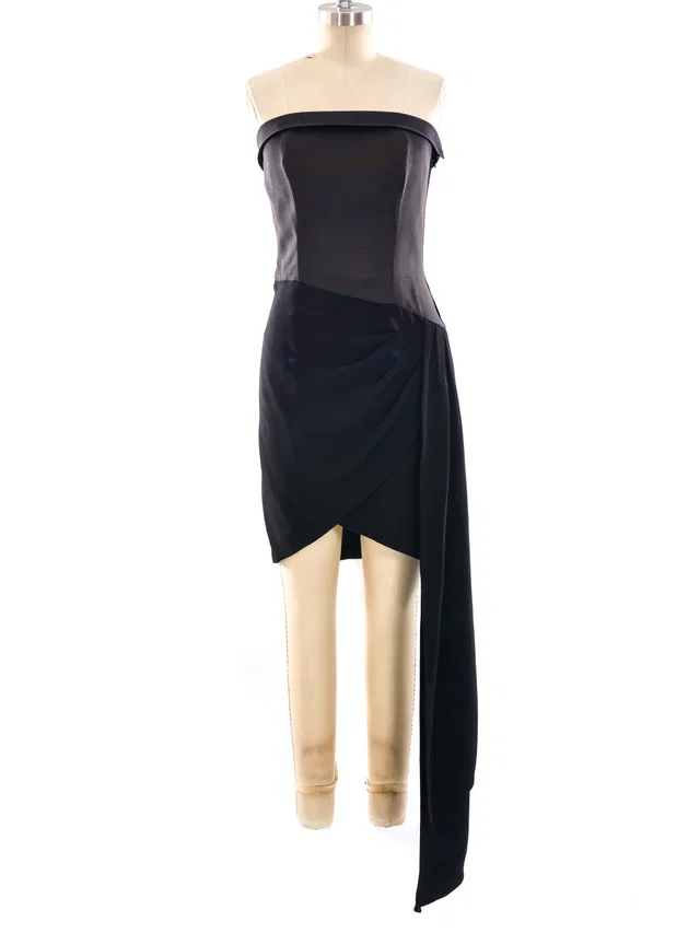 Saint Laurent Strapless Little Black Dress in Black from Arcade Vintage