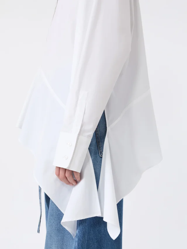Sportmax Arcella asymmetric-hem shirt, photo 6 of 6 from SENSER