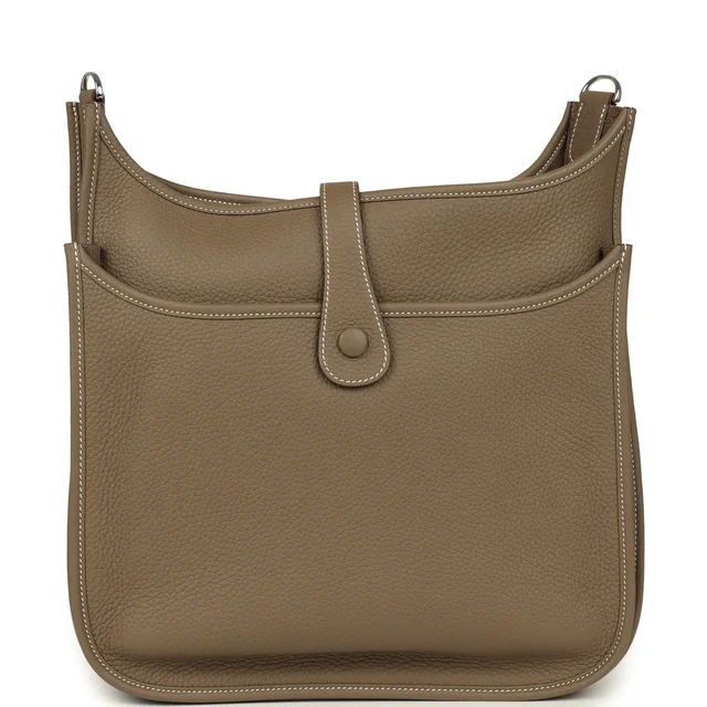 Hermès Evelyne III GM Etoupe Clemence Palladium Hardware in Taupe Clemence leather from Madison Avenue Couture, photo 2 of 2