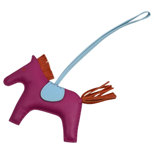 Hermès 2017 Rodeo MM Cornaline/Rose Pourpre/Celeste in Pink from VINTAGE QOO TOKYO