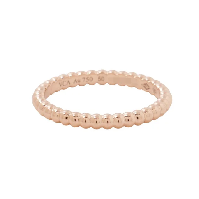 Van Cleef & Arpels Perlée GoldPearl Ring Size Small/50/#10VCARPJMF50/VCARPJMF00 18K Pink Gold in Pink from GALLERY RARE