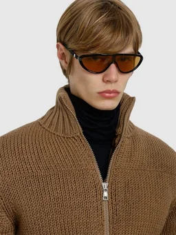 Moncler Mask sunglasses in 0% Platinum, photo 3 of 5 from LUISAVIAROMA