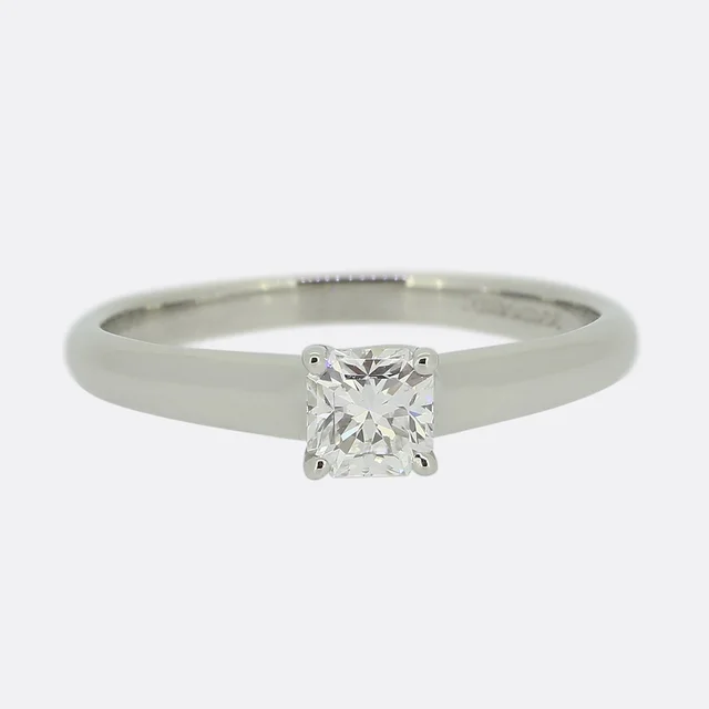 Tiffany & Co. 0.43 Carat Lucida Cut Diamond Solitaire Ring from The Vintage Jeweller