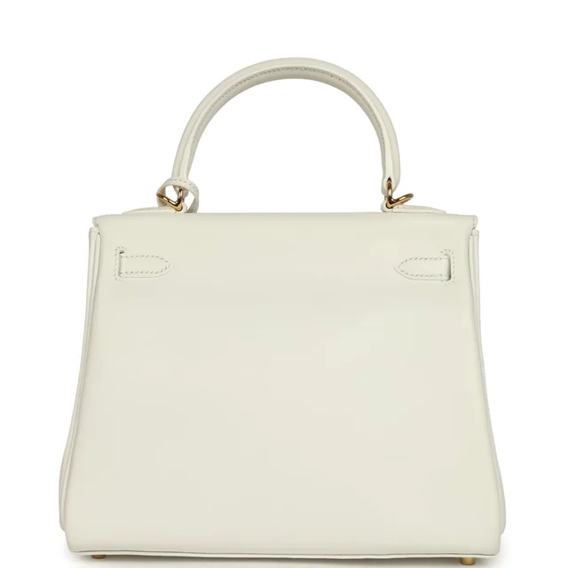 Hermès Kelly Retourne 25 New White Swift Gold Hardware in White Swift leather from Madison Avenue Couture, photo 2 of 2