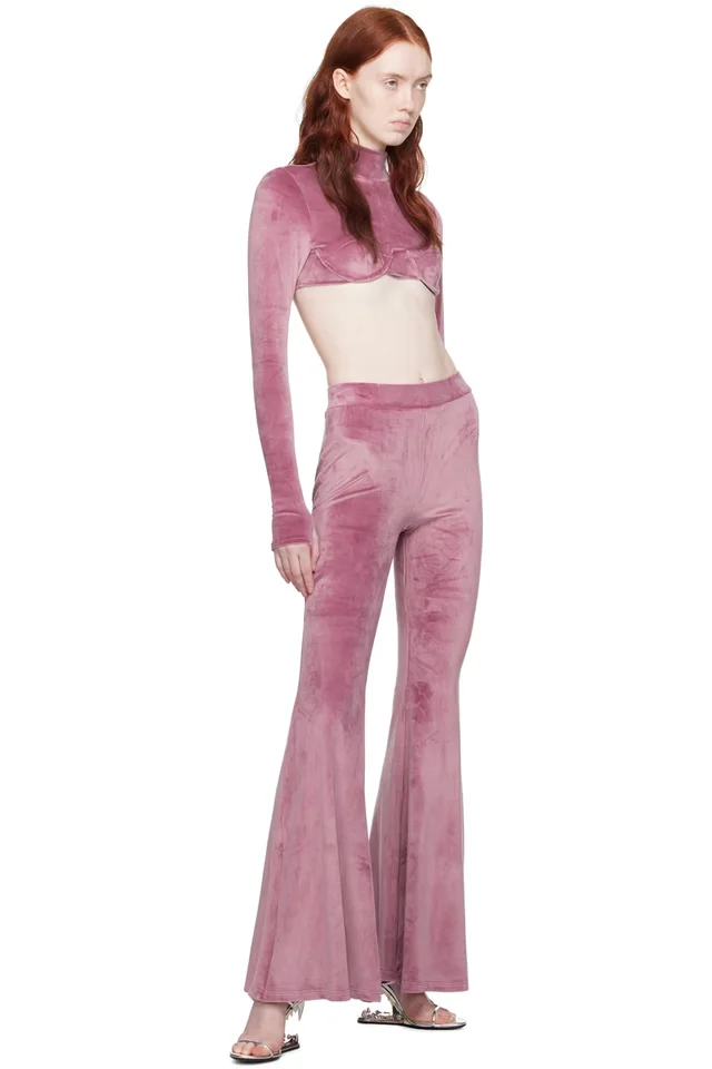 GCDS Purple Cropped Turtleneck, photo 4 of 4 from SSENSE